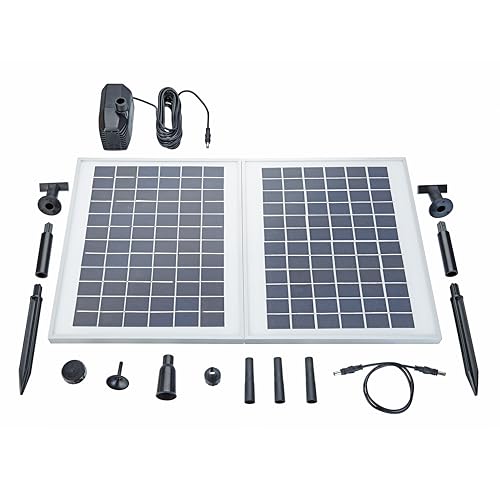 Pontec 43326 PondoSolar 1600 - Wasserspielset mit leistungsstarker Fontänenpumpe / Solarstromsystem von Pontec