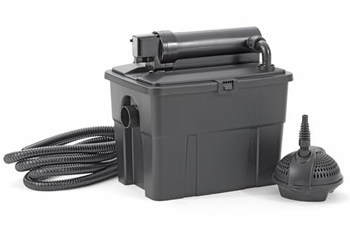 Pontec 50238 MultiClear Set 5000 - Komplettset aus Filterpumpe und Durchlauffilter , Durchlauffilterset, Mehrkammerfilter, Gartenteichfilter von Oase
