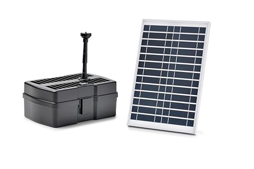 Pontec 95593 PondoRell 1500 UVC Solar - Unterwasserfilter mit Solar, für Teiche bis 1500 Liter (ohne Fischbesatz), inklusive UVC-Klärer von Pontec