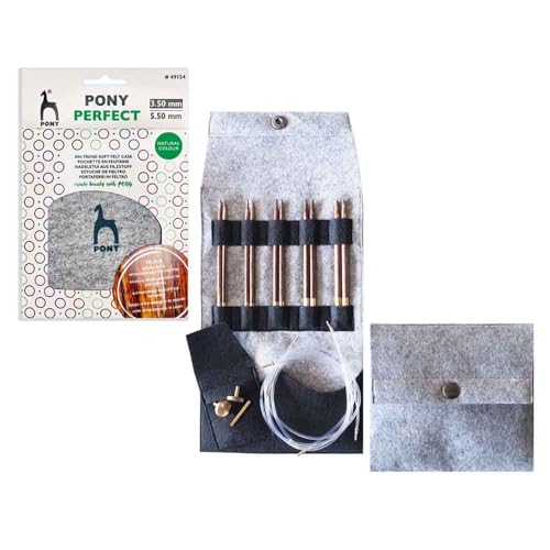 Pony Perfect Rundstricknadels Set 10,5 cm 3,50-5,50 mm - 1 Stück von Pony