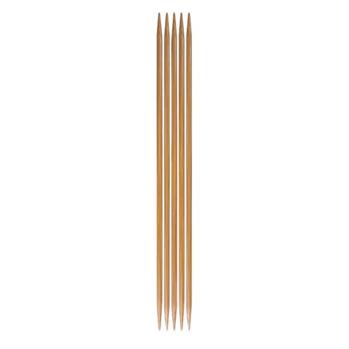 Stricknadeln: doppelseitig: 5er-Set: Bambus: 15 cm x 3,25 mm von Pony