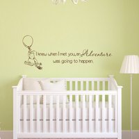 Ich Wusste, Als Ich Dich Traf, Dass Ein Abenteuer Passieren Würde Baby-Kinderzimmer Wa Aufkleber Zitat, Oben Krippe Wa-Dekor von PonyDecal