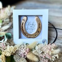 Mini Hufeisen Glücksbringer Lieblingsmensch Beste Freundin Im Bilderrahmen Hochzeitsgeschenk Geburtstagsgeschenk Geldgeschenk von PonypantoffelnShop