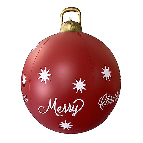 60 cm rote oder goldene Weihnachtskugel im Freien, Weihnachten, festliches, aufblasbare PVC-Kugeln, Kugeln, Ornamente, Geschenk, Weihnachten, Aufblasbarer Sombrero Getränkekühler Größe Circa 50 cm von Poo4kark