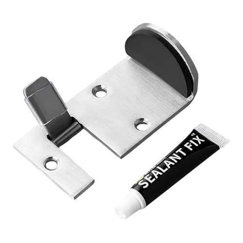 Edelstahl Türstopper Bodenbegrenzer 10 ml automatischer Türschließer für Privathaushalte mit rutschfester (A, 9.3x4.8x4cm) von Poo4kark