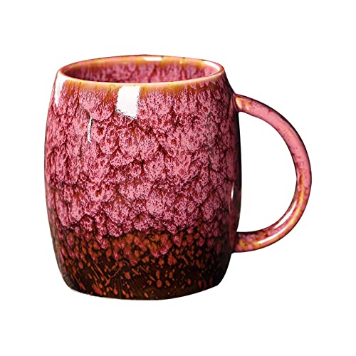 Home Retro Ofen Ändern Glasierte Keramik Kreative Kaffee Milch Becher Große Kapazität Einfache Teetasse Haushalt Paar Wasser Tasse 400 Ml von Poo4kark