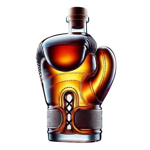 Poo4kark 3D Boxhandschuh Whiskey Flasche, Whiskey Glas Schnaps Dekanter, Französische Whiskey Dekanter, Schnapsspender, einzigartiges Weindekanter (Boxing Glove, 20CM) von Poo4kark