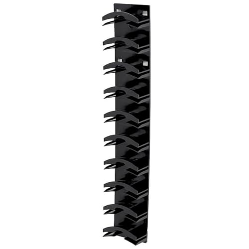 Poo4kark Baseball Cap Halter Tür Hut Racks Organizer Mit 10 verstellbaren Haken, Display Halterung Schrank Hängen für Schals Handtaschen Handtücher Kleidung Krawatten (Schwarz, 35.5x6x3.8CM) von Poo4kark