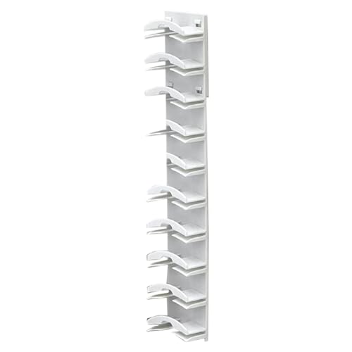 Poo4kark Baseball Cap Halter Tür Hut Racks Organizer Mit 10 verstellbaren Haken, Display Halterung Schrank Hängen für Schals Handtaschen Handtücher Kleidung Krawatten (White, 35.5x6x3.8CM) von Poo4kark