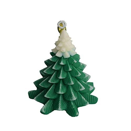 Poo4kark Christmas Decoration Kerzen in Weihnachtsbaumform, dekorative Kerzen mit 6 Stunden Brenndauer, natürliche Paraffinwachskerze, Frauen (B, One Size) von Poo4kark