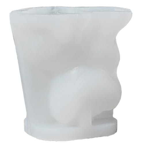Poo4kark DIY Silikonform, süße Hund/Katze Silikon 3D Tier Seife & Kerze Tier Silikon Fondant Schokolade Molde De Perro Para Gelatina (White, 5.5X8cm) von Poo4kark