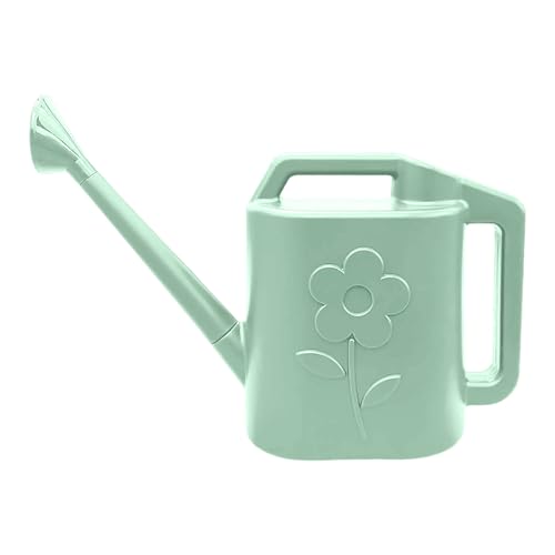 Poo4kark Home Gießkanne mit großem Fassungsvermögen langem Ausguss für den Einsatz im Garten im Innen- Außenbereich mit abnehmbarer Düse, robuste Gießkanne Kunststoff (Mint Green, 34X25cm) von Poo4kark