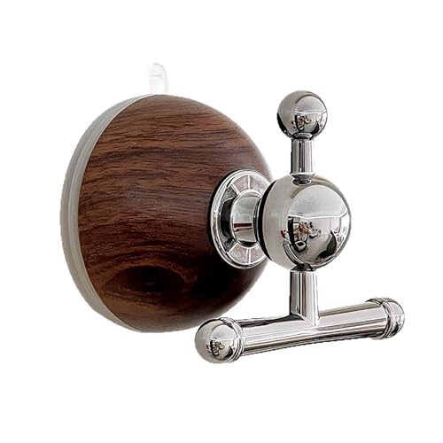 Poo4kark Home Keine Notwendigkeit zu stanzen Saugnapf Haken Wiederverwendbare Wand montiert Badezimmer Haken Starke Tragfähigkeit (Coffee, 8x7x7 cm) von Poo4kark