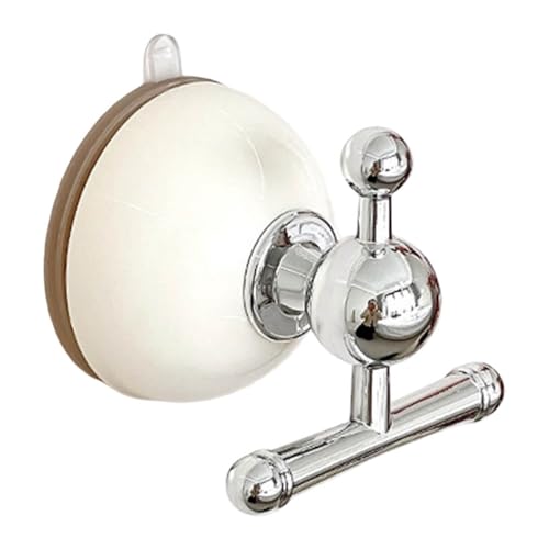 Poo4kark Home Keine Notwendigkeit zu stanzen Saugnapf Haken Wiederverwendbare Wand montiert Badezimmer Haken Starke Tragfähigkeit (White, 8x7x7 cm) von Poo4kark