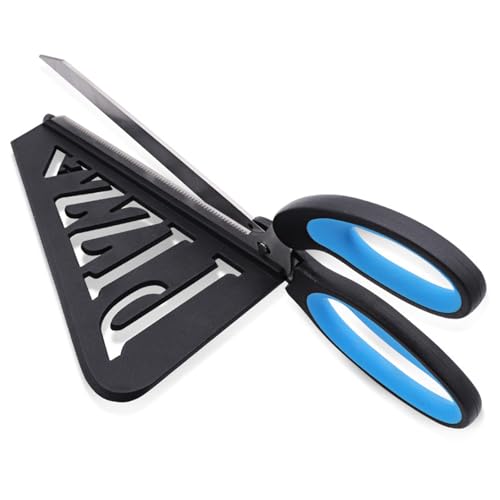 Poo4kark Home Pizzaschneider Edelstahl, Backwerkzeug, Küchenschere, abnehmbarer Pizzaschneider (Black, 33cm) von Poo4kark