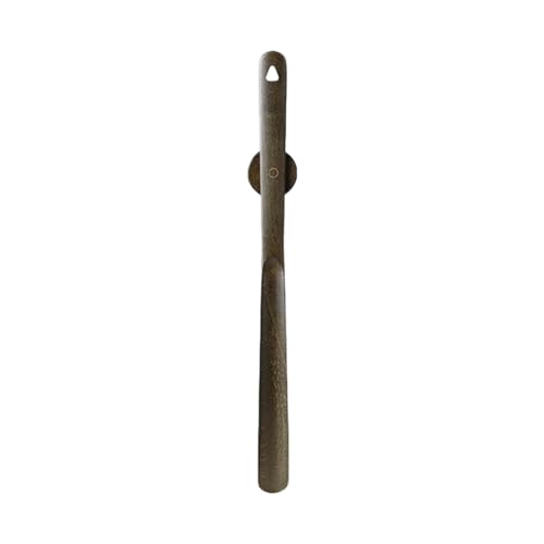 Poo4kark Home Schuhlöffel Holz mit langem Sockel zum einfachen Ausziehen von Schuhen. Robuster Schuhhelfer für den Eingangsbereich das Wohnzimmer. (Brown, One Size) von Poo4kark