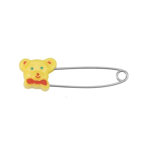 Poo4kark Home Tier-Baby-Anstecknadel, Kunststoff, Baby-Anstecknadel, auslaufsicher, komfortables Design, Tier (Yellow, 5.4x1.7cm) von Poo4kark