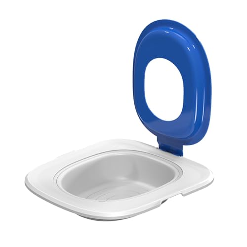 Poo4kark Katzen WC-Sitz Toiletten Training System Cat Trainer Katzentoilette Katzenklo Toilettensitz Trainingssystem für einfache Reinigung (Blau, 39x37CM) von Poo4kark