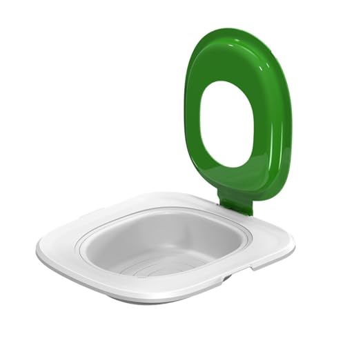 Poo4kark Katzen WC-Sitz Toiletten Training System Cat Trainer Katzentoilette Katzenklo Toilettensitz Trainingssystem für einfache Reinigung (Grvn, 39x37CM) von Poo4kark