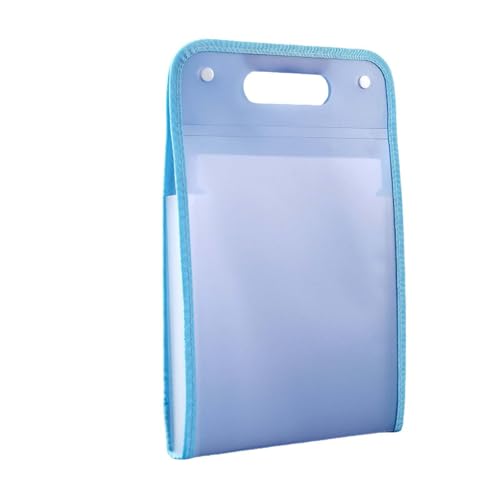 Poo4kark Outdoor Erweiterter Ordner, Orgeltasche, 13 Zellen, A4, tragbarer Ordner, Papiertütenschicht, große Kapazität, Orgeltasche für Schüler zum Sammeln von Artefakten, (Blue, A) von Poo4kark