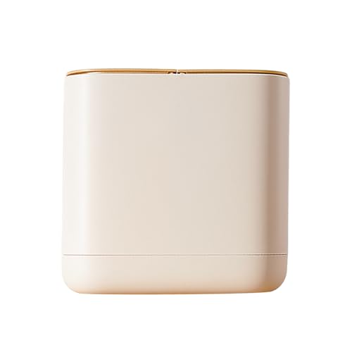 Poo4kark Papier Handtücher Box Schreibtisch Mülleimer 2-in-1 Creme Wind Haushalt Wohnzimmer Multifunktion Schreibtisch Pumpbox Mülleimer Desktop Tissue Trash (Gelb, 19.8x18.5x11.8CM) von Poo4kark