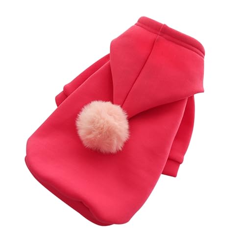 Poo4kark Pet Entzückende Haustierkleidung, weiches Polyester, Katzen- Hunde-Outfits, bequem, für drinnen draußen, süße Tierkostüme für kleine, mittelgroße große Hunde (Red, XS) von Poo4kark