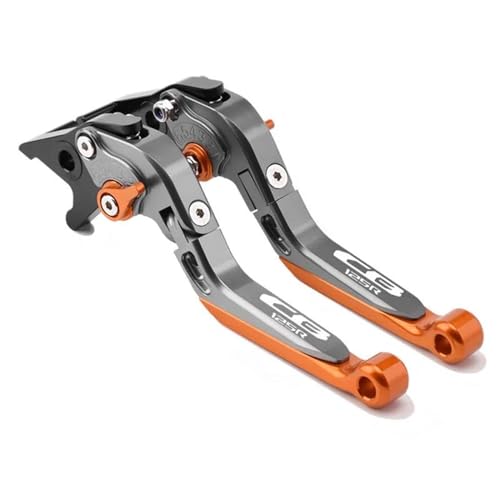 PooBa Motorrad Bremshebel Hebel Für Honda CB125R CB 125R CB 125 R CNC-Verstellbarer Faltbarer Ausziehbarer Rollerbrems- Und Kupplungshebelgriff Bremskupplungshebel Lenker (Color : O) von PooBa