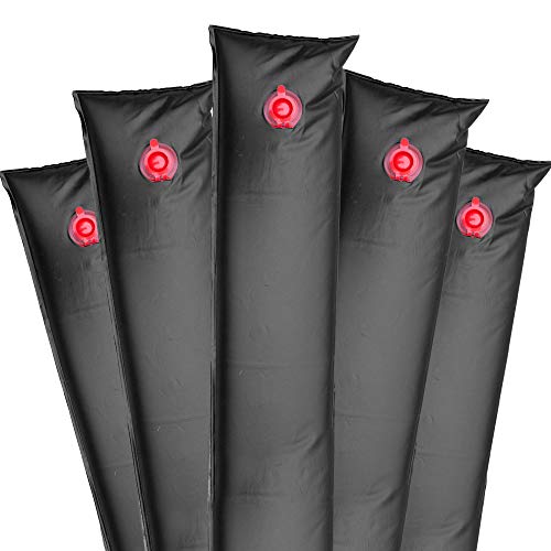 Pool Mate 1-3808-BLK-05 Heavy-Duty 16 Gauge 8-Foot Black Single Chamber Winter Water Bag for Swimming Pool Covers, 5-Pack von Pool Mate
