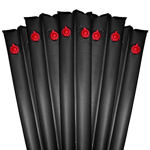 Pool Mate Deluxe Doppelkammer-Pool-Wasserbeutel, 0,42 mm Dickes Vinyl, Abdeckgewichte, Wasserschläuche, 2,4 m, 5 Stück, Schwarz von Pool Mate