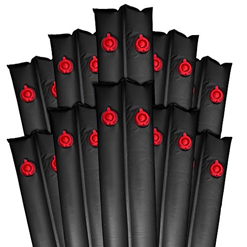 Pool Mate 1-3809-20-BLK-10 Poolabdeckung Wasserbeutel, 2,4 m, schwarz, Doppelkammer, 20 Gauge von Pool Mate