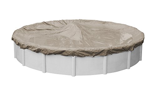 Pool Mate 5724-4 Winter Pool Cover, Extra Heavy-Duty Sandstone, 24 ft Above Ground Pools von Pool Mate