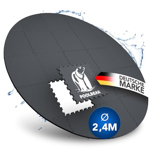 PoolBear | Whirlpool Unterlage rund 240cm | Bodenschutzmatte für Outdoor Whirlpools | Whirlpoolmatte Poolunterlage Pool Untergrund Bodenschutz schwarz von PoolBear