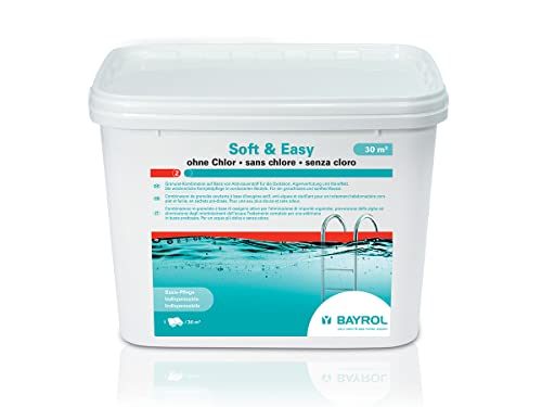 BAYROL Soft & Easy - Granulat-Kombination auf Aktivsauerstoff-Basis - 5,04 kg - für Desinfektion, Algenverhütung & Klareffekt - Wasserpflege für Pools - in vordosierten Beuteln - ohne Chlor von Bayrol