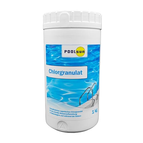 PoolSun Chlorgranulat 1kg schnell lösliches Aktivchlor - zur schnellen Wasseraufbereitung von PoolSun