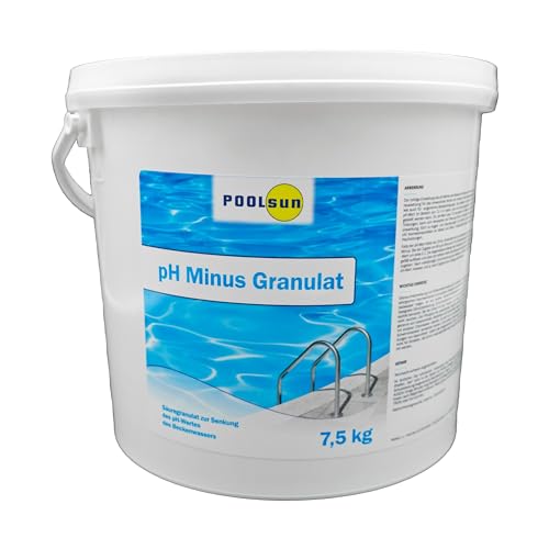 PoolSun pH Minus Granulat - 7,5kg - zur Senkung des pH-Wertes von PoolSun