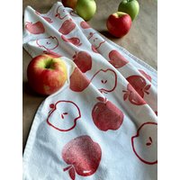 Apfel Handtuch, Blockprint Obstgarten Handtuch von PoolePrintShop