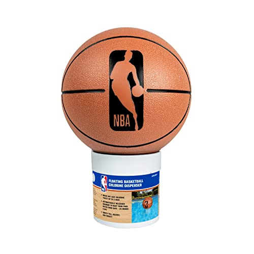 Poolmaster 32136 Schwimmender Basketball-Chlorspender für Pool und Spa mit klassischem NBA Logo, braun von Poolmaster