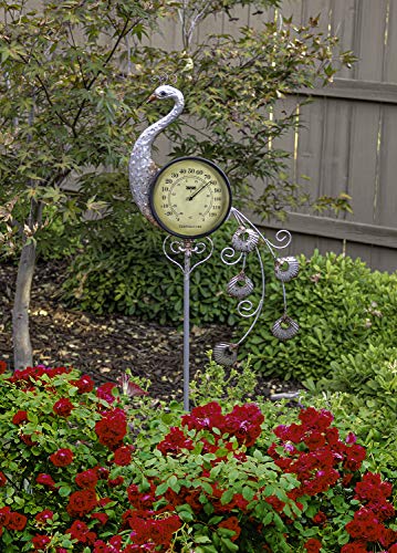 Poolmaster Außenthermometer Gartenstecker Pfau Multi 54581 von Poolmaster