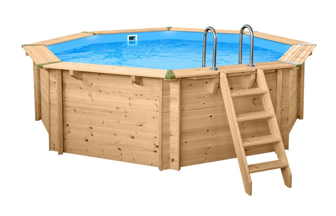 Poolomio Pool Bali Holzpool rund 4,40 x 1,36 m, inklusive Zubehör (Set) von Poolomio