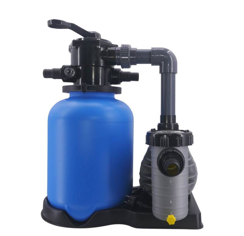 Poolomio Pool-Filterpumpe Bali Premium Sandfilteranlage Ø 300 mm Aqua Plus 4 - 5 m³/h, 6 m von Poolomio