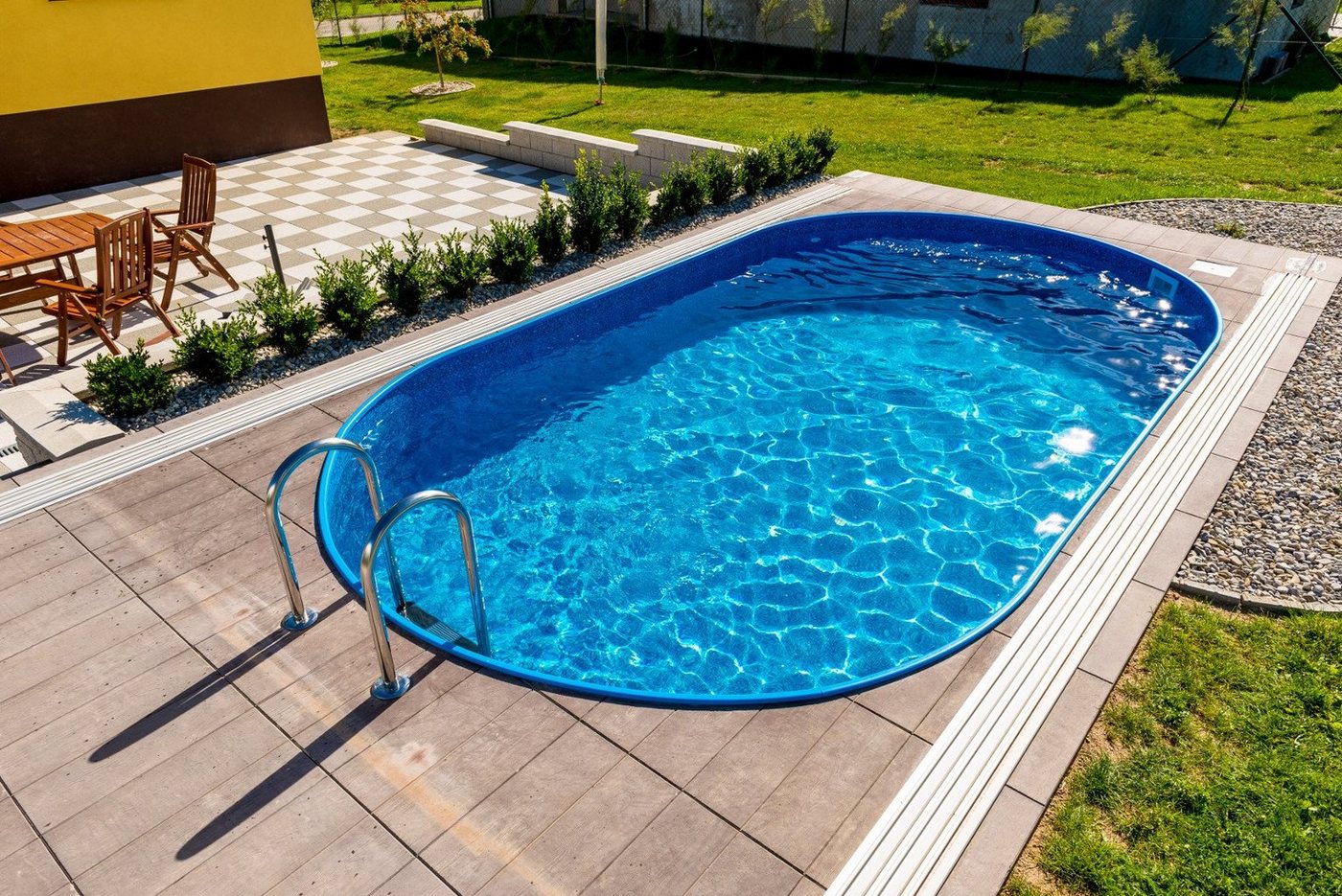 Poolomio Pool STARTER SET Stahlwandpool Oval Ibiza 416 x 800 x 120 cm (Set) von Poolomio
