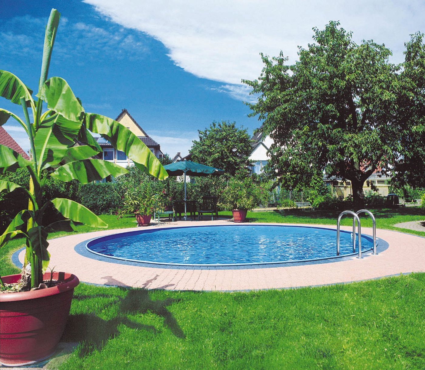 Poolomio Pool Stahlwandpool Rund Ibiza Ø 500 x 120 cm (Set) von Poolomio