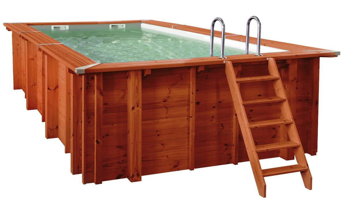 Poolomio Pool Sumatra Pro Line Holzpool Rechteckig 6,00 x 3,00 x 1,38 m, Inkl. (Set) von Poolomio