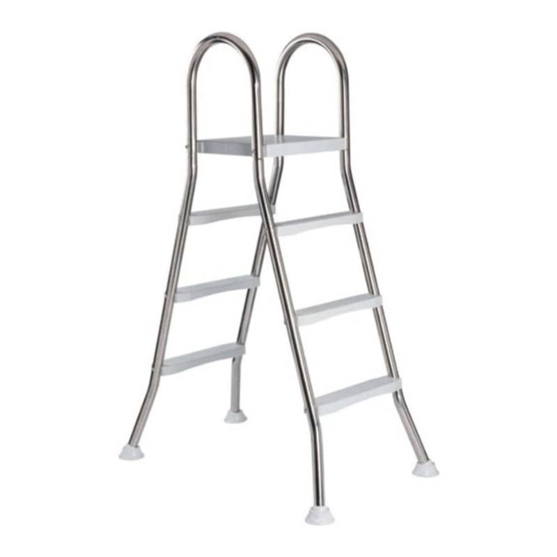 Poolomio Poolleiter Edelstahl 3-stufig mit Handlauf bis 120 cm von Poolomio