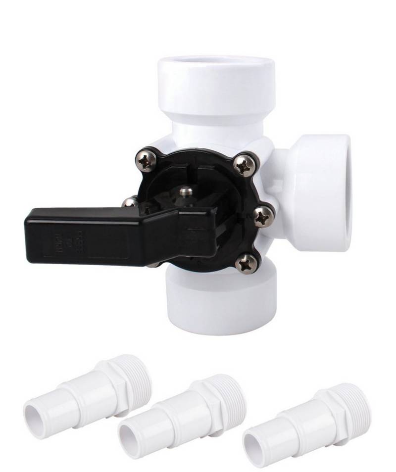 Poolomio Whirlpoolmatte 3-Wege Ventil mit Gewinde von Poolomio