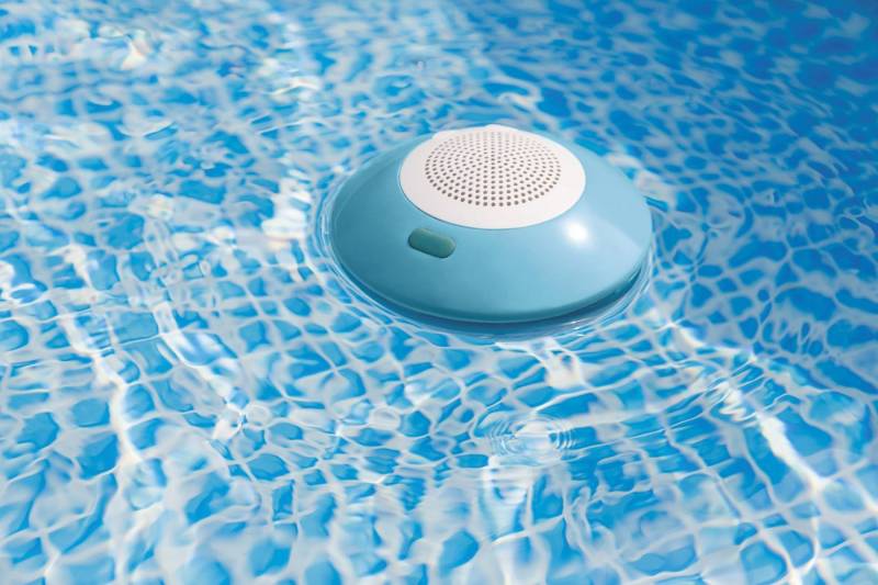 Poolomio Whirlpoolmatte Schwimmender Pool-Lautsprecher mit LED-Beleuchtung von Poolomio