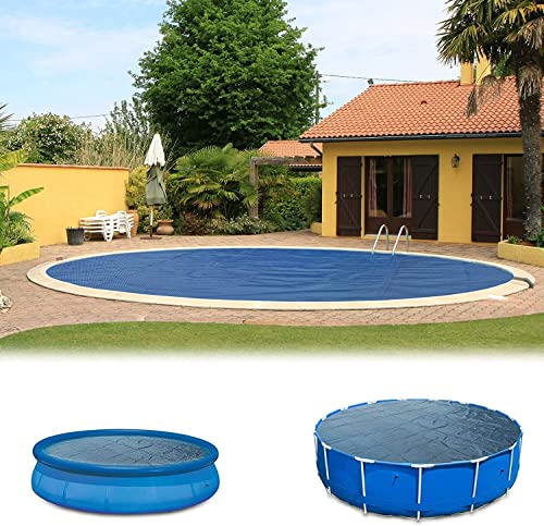 Poolpanda Premium Solarfolie Ø 457 cm rund | Stärke 400 µm | schwarz/blau | zuschneidbar | Solarplane für Pool | Poolheizung von Poolpanda