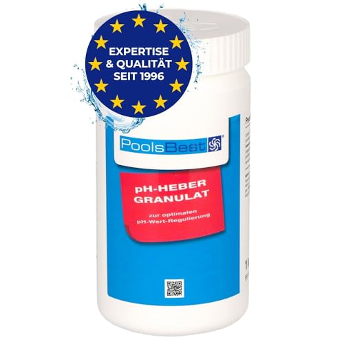 PoolsBest pH Heber Granulat 1kg I hochwertiger pH-Wert Heber Pool I Poolpflege pH Plus zur optimalen pH-Wert Regulierung I pH Heber Pool-Granulat inkl. Messbecher I pH-Wert erhöhen Pool PoolsBest pH Heber Granulat 1kg I hochwertiger pH-Wert Heber Pool I Poolpflege pH Plus zur optimalen pH-Wert Regulierung I pH Heber Pool-Granulat inkl. Messbecher I pH-Wert erhöhen Pool von PoolsBest