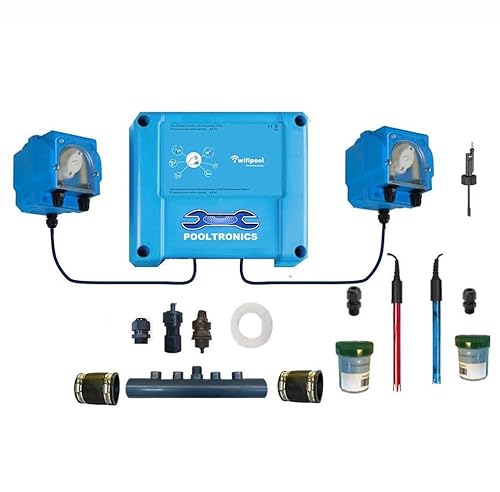 POOLTRONICS DIY CHLOR WIFI - Automatische Wasseraufbereitung mit Chlor und Ph Dosierung System für Pool und Whirlpool - SELBSTBAUSPAKET MIT WIFI (Flowswitch) von Pooltronics