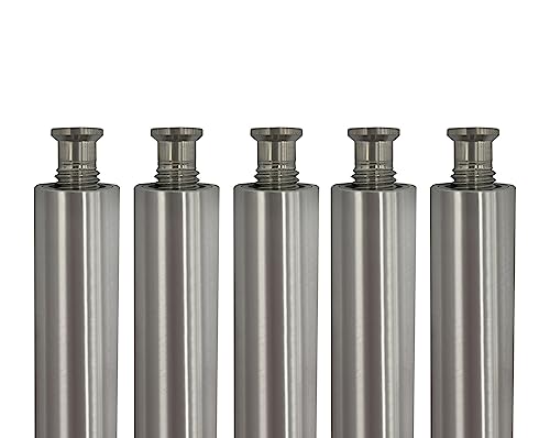 Poolzilla 5 Stück 45,7 cm Aluminiumrohr mit Edelstahlanker für Pool-Sicherheitsabdeckung, Ankerinstallation für losen Boden oder mit Pflastersteinen, extra lang von Poolzilla